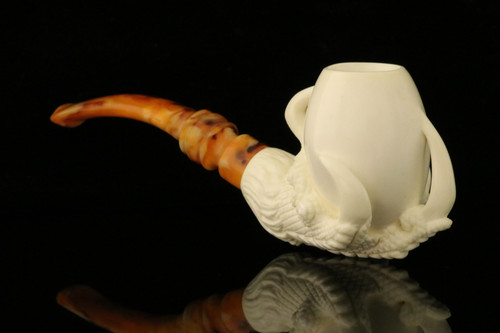 srv - Eagle's Claw Block Meerschaum Pipe with fitted case M4122