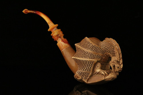 srv - Dragon Block Meerschaum Pipe with fitted case M4124