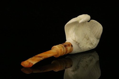 srv - Eagle Block Meerschaum Pipe by R. Karaca with fitted case M4144
