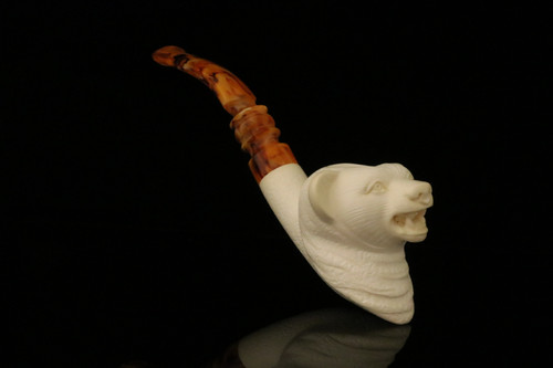 srv - Bear Block Meerschaum Pipe with fitted case M4233