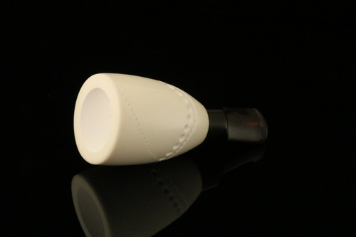 srv - Meerschaum Cigar Holder 24 mm 58-60 ring with custom case M4246