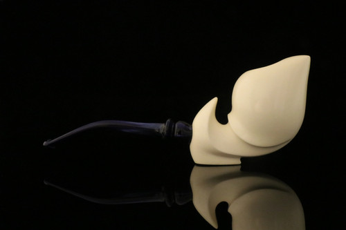 srv Premium - Whipped Cream Self Sitter Block Meerschaum Pipe with fitted case M4279