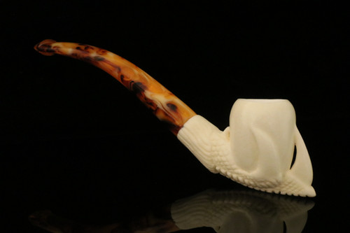 Eagle's Claw Block Meerschaum Pipe with pouch M4383