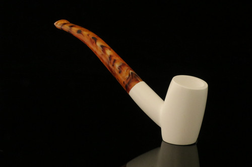srv - Poker Block Meerschaum Pipe with fitted case M4411