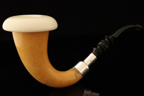 srv Premium - Natural Gourd Calabash Meerschaum Pipe with case 15781