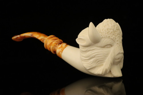 srv - Buffalo Block Meerschaum Pipe with fitted case M4605