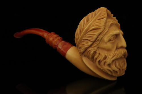 srv - Zeus Block Meerschaum Pipe with fitted case M4609