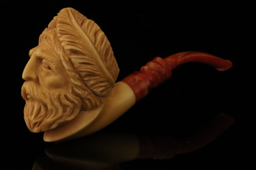 srv - Zeus Block Meerschaum Pipe with fitted case M4609