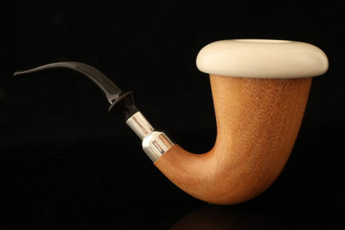 Calabash Meerschaum Pipe XL - Mahogany Wood with custom pocket case 13154