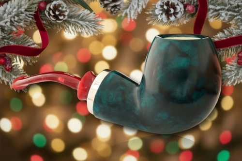IMP Meerschaum Pipe - Christmas Special - RC Reverse Calabash with pocket case i2714