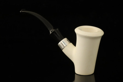 srv Premium -Chimney Pocket Pipe Block Meerschaum Pipe with pocket case M4652