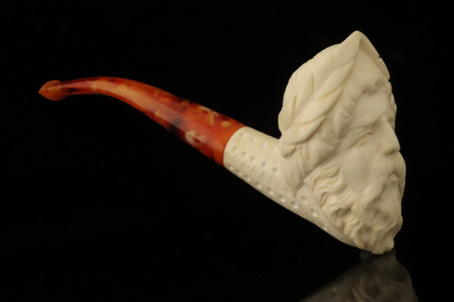 srv - Zeus Block Meerschaum Pipe with fitted case M4676
