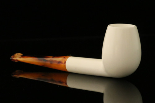 srv - Billiard Block Meerschaum Pipe with fitted case M3471