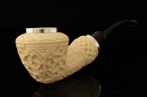 srv Premium - Deluxe RC - Reverse Calabash Meerschaum Pipe with pocket case 15891