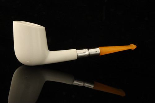 srv Premium - Pencil Shank Spigot Pocket Pipe Block Meerschaum Pipe with pocket case M4719