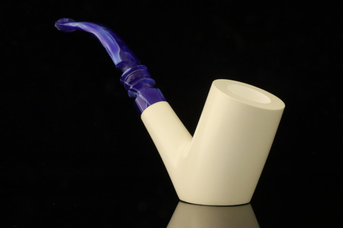 srv - Chimney Block Meerschaum Pipe by Kenan with fitted case M4724