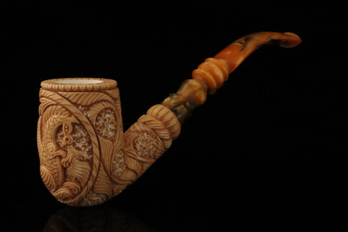 srv - Dragon Block Meerschaum Pipe with fitted case M4773