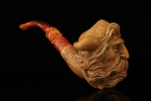 srv - Viking Block Meerschaum Pipe with fitted case M4798