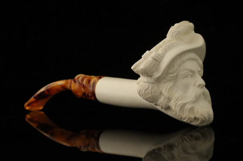 d'Artagnan  Block Meerschaum Pipe with pouch M4800