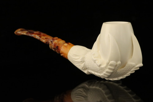 srv - Autograph Series Eagle's Claw Block Meerschaum Pipe with fitted case M4810