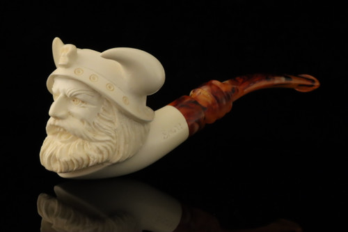 srv - Autograph Series Viking Block Meerschaum Pipe with fitted case M4822