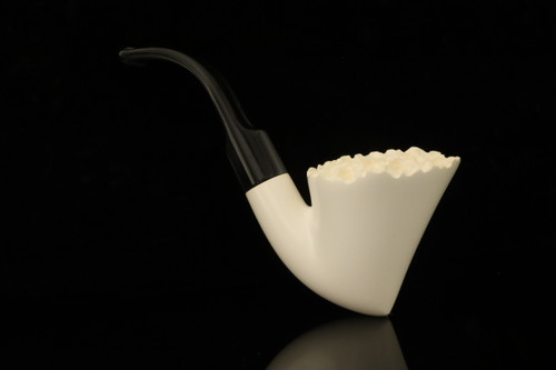 srv Premium - Plateau Block Meerschaum Pipe with fitted case M4831