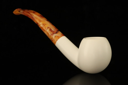 srv - Apple Block Meerschaum Pipe with fitted case M4860