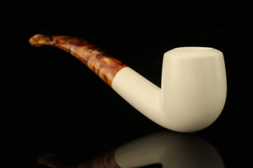 srv - Freehand Block Meerschaum Pipe with fitted case M4896