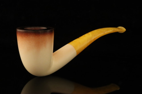 srv - Dublin Block Meerschaum Pipe with fitted case M4897