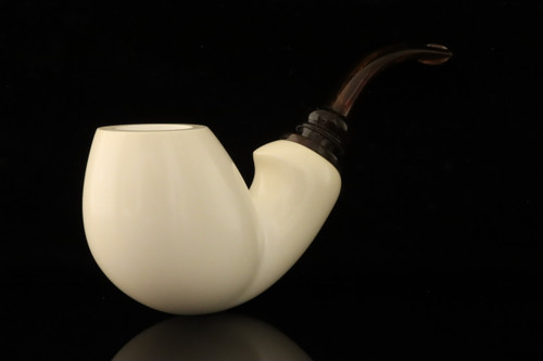 srv Premium - Whale Jumbo - RC Reverse Calabash - Meerschaum Pipe with pocket case M4907