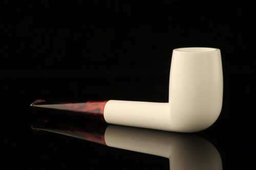 srv - Billiard Block Meerschaum Pipe with fitted case M4927
