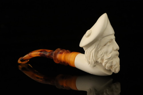 Scottish Soldier Block Meerschaum Pipe with pouch M4956