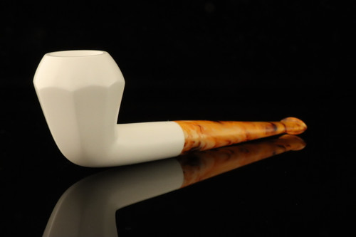 srv - Octagon Block Meerschaum Pipe with fitted case M4972