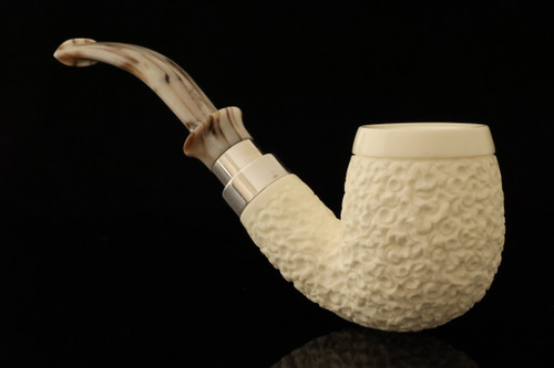 IMP Meerschaum Pipe - Davos - Hand Carved 9 mm Filter Pipe with case i2783