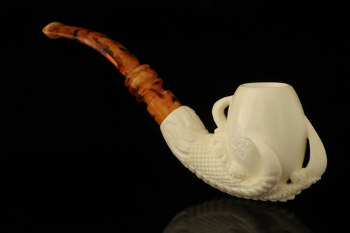 srv - Eagle's Claw Block Meerschaum Pipe with fitted case M4982