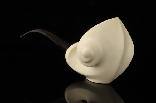 srv Premium - Soft Cream Sitter Block Meerschaum Pipe with fitted case M4983
