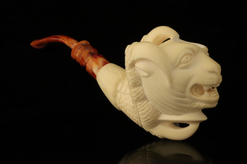 srv - Gargoyle in Claw Block Meerschaum Pipe by Emin with fitted case M4997