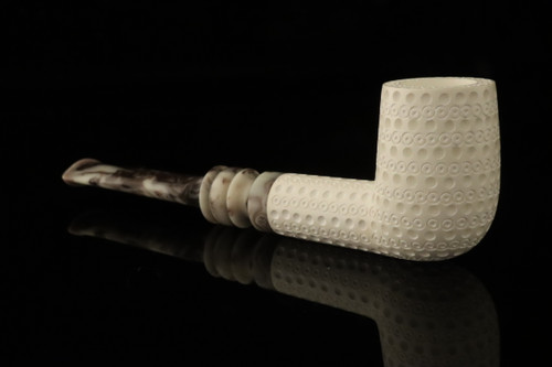 srv - Billiard Block Meerschaum Pipe with fitted case M5019