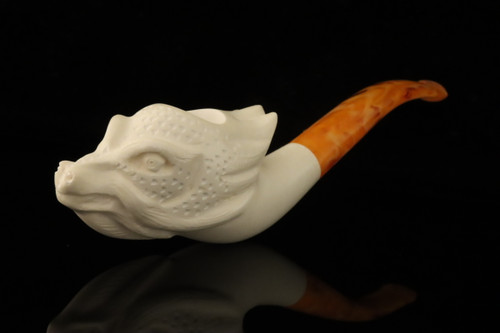 srv - Parade Dragon Block Meerschaum Pipe with fitted case M5025