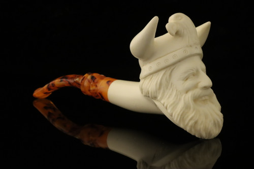 srv - Viking Block Meerschaum Pipe with fitted case M5046