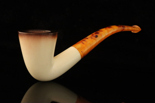srv - Dublin Block Meerschaum Pipe with fitted case M5064