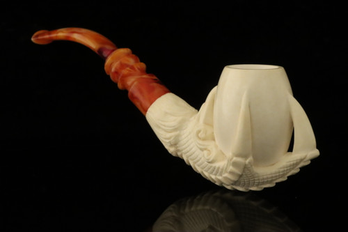 srv - Eagle's Claw Block Meerschaum Pipe with fitted case M5091
