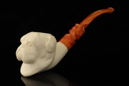 srv - Bulldog Block Meerschaum Pipe with fitted case M5111