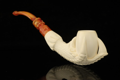 srv - Eagle's Claw Block Meerschaum Pipe with fitted case M5135