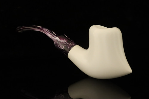 srv - Freehand Block Meerschaum Pipe with fitted case M5167
