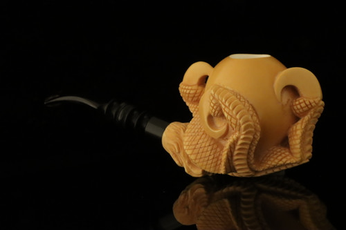 srv - Self Sitter Eagle's Claw Block Meerschaum Pipe by Kenan with fitted case M5221