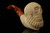 Skull with Beard Meerschaum Pipe by I. Baglan with custom case 13065