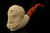 Skull with Beard Meerschaum Pipe by I. Baglan with custom case 13065