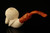 Skull with Beard Meerschaum Pipe by I. Baglan with custom case 13065