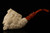 Bacchus Skull Block Meerschaum Pipe Carved by I. Baglan with case 13448
